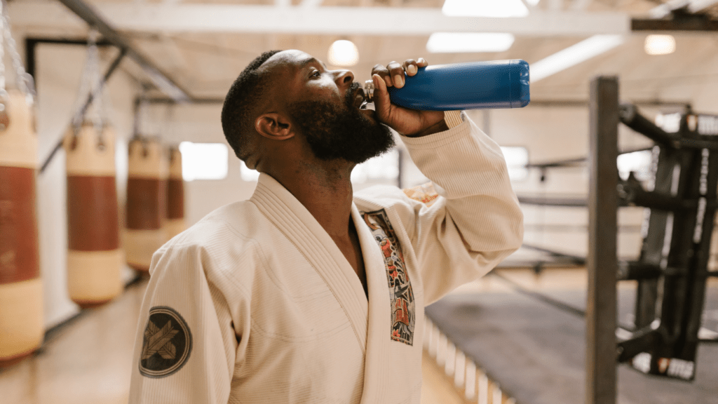 Athlete Drinking Water