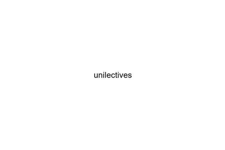 unilectives 1