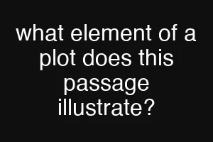 what element of a plot does this passage illustrate?